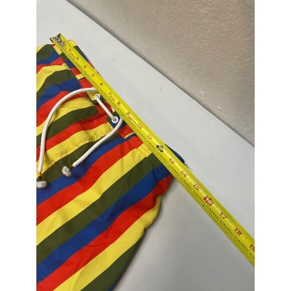 Mens Guess X Balvin Vibras Striped Colorful Drawstring Swim Trunks Small - Picture 7 of 10
